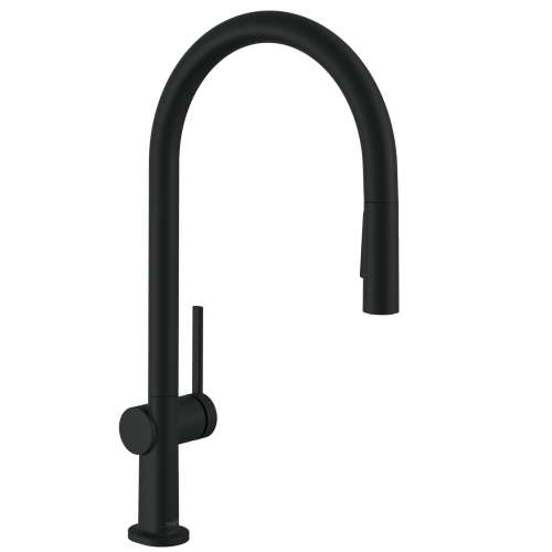 Hansgrohe Talis N Higharc Kitchen Faucet, O-Style 2-Spray Pull-Down, 1.75 Gpm In Matte Black, 72800671