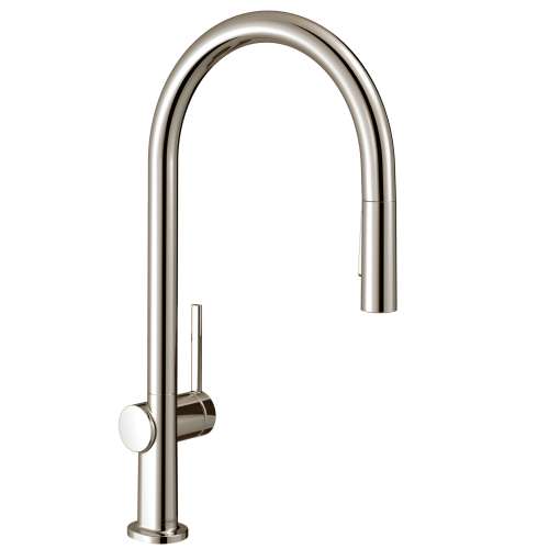 Hansgrohe Talis N Higharc Kitchen Faucet, O-Style 2-Spray Pull-Down, 1.75 Gpm In Polished Nickel, 72800831