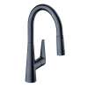 Hansgrohe Talis S Higharc Kitchen Faucet, 2-Spray Pull-Down, 1.75 Gpm In Brushed Black Chrome, 72813341