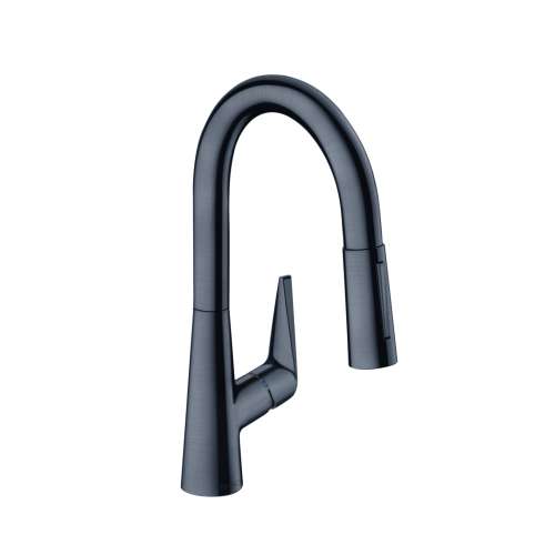 Hansgrohe Talis S Prep Kitchen Faucet, 2-Spray Pull-Down, 1.75 Gpm In Brushed Black Chrome, 72815341