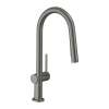 Hansgrohe Talis N Higharc Kitchen Faucet, A-Style, 2-Spray Pull-Down, 1.75 Gpm In Brushed Black Chrome, 72846341