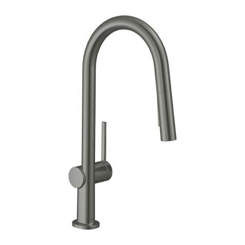 Hansgrohe Talis N Higharc Kitchen Faucet, A-Style, 2-Spray Pull-Down, 1.75 Gpm In Brushed Black Chrome, 72846341