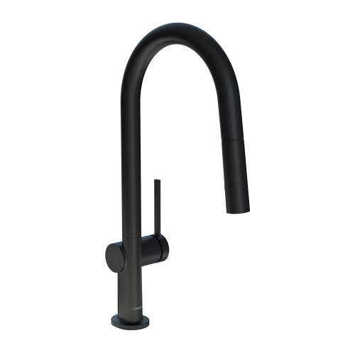Hansgrohe Talis N Higharc Kitchen Faucet, A-Style 2-Spray Pull-Down, 1.75 Gpm In Matte Black, 72846671