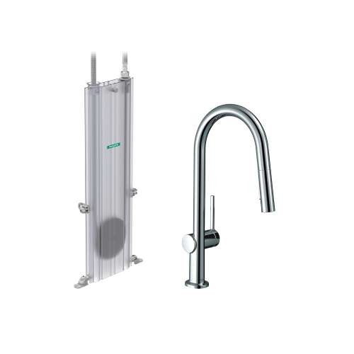 Hansgrohe Talis N Higharc Kitchen Faucet, A-Style 2-Spray Pull-Down With Sbox, 1.75 Gpm In Chrome, 72850001