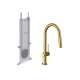 Hansgrohe Talis N Higharc Kitchen Faucet, A-Style, 2-Spray Pull-Down, With Sbox, 1.75 Gpm In Brushed Gold Optic, 72850251