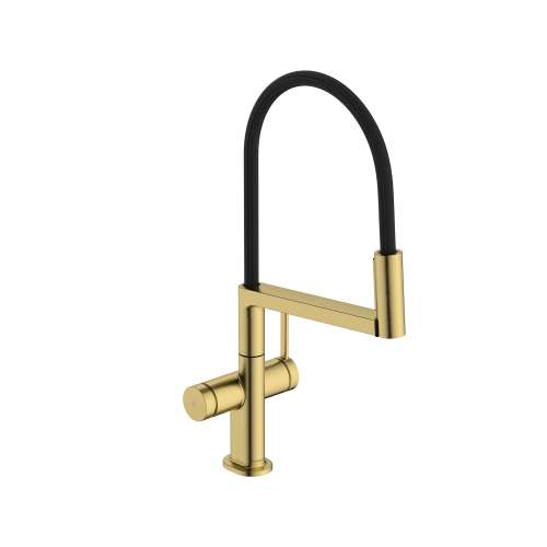 Hansgrohe Talis N Semi-Pro Powderspray Kitchen Faucet 1.75 Gpm In Brushed Gold Optic, 72861251