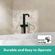 Hansgrohe Tecturis S Freestanding Tub Filler With 1.75 Gpm Handshower In Matte Black, 73440671