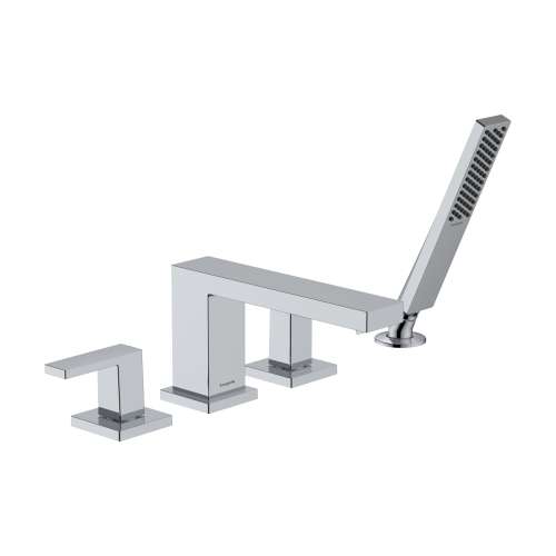 Hansgrohe Tecturis E 4-Hole Roman Tub Set Trim With 1.75 Handshower In Chrome, 73444001