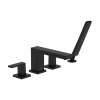 Hansgrohe Tecturis E 4-Hole Roman Tub Set Trim With 1.75 Handshower In Matte Black, 73444671