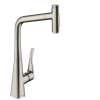 Hansgrohe Metris Select Higharc Kitchen Faucet, 2-Spray Pull-Out With Sbox, 1.75 Gpm In Stainless Steel Optic, 73816801