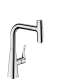 Hansgrohe Metris Select Prep Kitchen Faucet, 2-Spray Pull-Out, 1.75 Gpm In Chrome, 73822001