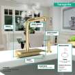 Hansgrohe Aquno Select Kitchen Faucet, 2-Spray Pull-Out With Sbox, 1.75 Gpm In Brushed Gold Optic, 73830251