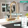 Hansgrohe Aquno Select Higharc Kitchen Faucet, 3-Spray Pull-Down With Sbox, 1.75 Gpm In Brushed Gold Optic, 73831251