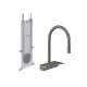 Hansgrohe Aquno Select Higharc Kitchen Faucet, 3-Spray Pull-Down With Sbox, 1.75 Gpm In Brushed Black Chrome, 73831341