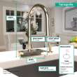 Hansgrohe Aquno Select Higharc Kitchen Faucet, 3-Spray Pull-Down With Sbox, 1.75 Gpm In Polished Nickel, 73831831