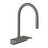 Hansgrohe Aquno Select Higharc Kitchen Faucet, 3-Spray Pull-Down, 1.75 Gpm In Brushed Black Chrome, 73837341