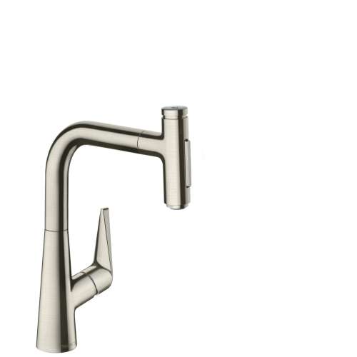 Hansgrohe Talis Select S Prep Kitchen Faucet, 2-Spray Pull-Out With Sbox, 1.75 Gpm In Stainless Steel Optic, 73868801