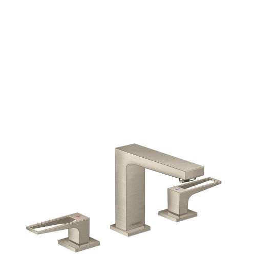Hansgrohe Metropol Widespread Faucet 110 With Loop Handles And Pop-Up Drain, 0.5 Gpm In Brushed Nickel, 74527821