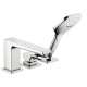 Hansgrohe Metropol 3-Hole Roman Tub Set Trim With Loop Handle And 2.0 Gpm Handshower In Chrome, 74551001