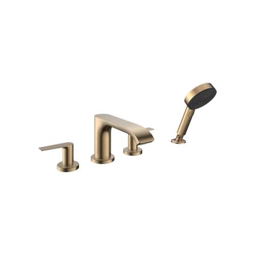 Hansgrohe Vivenis 4-Hole Roman Tub Set Trim With 1.75 Gpm Handshower In Brushed Bronze, 75443141