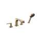 Hansgrohe Vivenis 4-Hole Roman Tub Set Trim With 1.75 Gpm Handshower In Brushed Bronze, 75443141