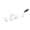 Hansgrohe Vivenis 4-Hole Roman Tub Set Trim With 1.75 Gpm Handshower In Matte White, 75443701