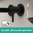 Hansgrohe Finoris Wall-Mounted Single-Handle Faucet Trim, 1.2 Gpm In Matte Black, 76050671