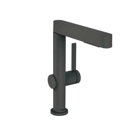 Hansgrohe Finoris Single-Hole Faucet 230 With 2-Spray Pull-Out, 1.2 Gpm In Brushed Black Chrome, 76063341