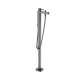 Hansgrohe Finoris Freestanding Tub Filler Trim With 1.75 Gpm Handshower In Brushed Black Chrome, 76445341
