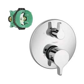 E/S Thermostatic Trim with Volume Control and Diverter with Rough-In