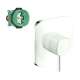 K15407-01850WC PuraVida Pressure Balance Trim with Rough-In in White/Chrome