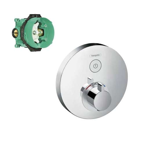 K15744-01850CR ShowerSelect E Thermostatic Round 1-Function Trim with Rough-In in Chrome