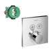 K15763-01850CR ShowerSelect E Thermostatic Square 2-Function Trim with Rough-In in Chrome