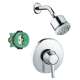 KS15404-28496PC Clubmaster Showerhead Kit with PBV Trim and Rough-in in Chrome