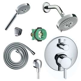Raindance Shower Faucet Kit With Handshower PBV Trim, Diverter, And Rough-In