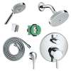 KSH04447-27486-14PC Raindance Shower Faucet Kit with Handshower PBV Trim with Diverter and Rough-in in Chrome