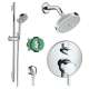 KSH04447-27486-66PC Raindance Shower Faucet Kit with Handshower Wallbar PBV Trim with Diverter and Rough-in in Chrome
