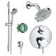 KSH04447-27495-66PC Raindance Shower Faucet Kit with Handshower Wallbar PBV Trim with Diverter and Rough-in in Chrome
