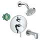 KST04447-04340-13PC Raindance Shower Faucet Kit with Tub Spout PBV Trim with Diverter and Rough-in in Chrome