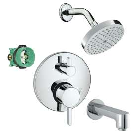 Raindance Shower Faucet Kit With Tub Spout, PVB Trim, Diverter, And Rough-In