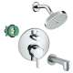 KST04447-04342-13PC Raindance Shower Faucet Kit with Tub Spout PBV Trim with Diverter and Rough-in in Chrome