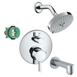 KST04447-27495-13 Raindance Shower Faucet Kit with Tub Spout PBV Trim with Diverter and Rough-in