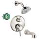 KST04449-04070-88PN Croma Shower Faucet Kit with Tub Spout PBV Trim with Diverter and Rough-in in Polished Nickel