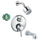 KST04449-28496-88PC Clubmaster Shower Faucet Kit with Tub Spout PBV Trim with Diverter and Rough-in in Chrome
