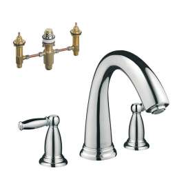 Swing C 2-Handle Roman Tub Filler With Rough-In