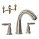 KT06120-06607BN Swing C 2-Handle Roman Tub Filler with Rough-In in Brushed Nickel