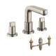 KT31436-06607BN Metris S 2-Handle Roman Tub Faucet with Full Handles Rough-In in Brushed Nickel