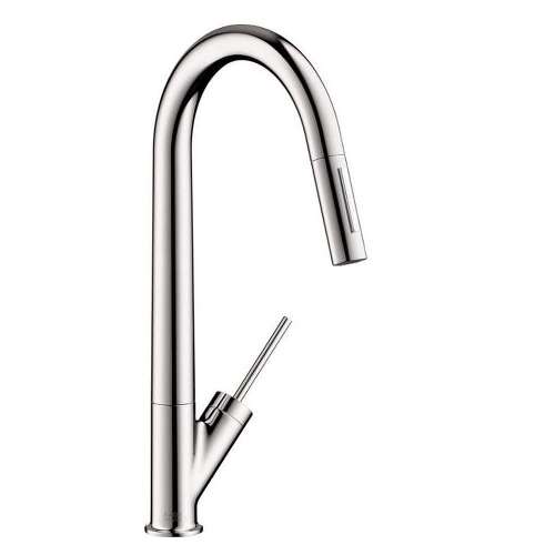 Pull-Down Kitchen Faucet with High-Arc Spout, Magnetic Docking and Toggle Spray Diverter