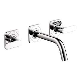 Bathroom Faucet Wall Mount Faucet with Lever Handles