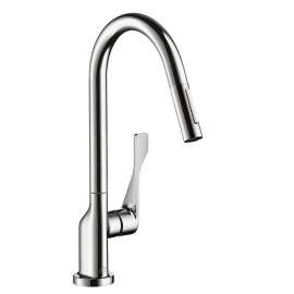 39835 Citterio Pull-Down Kitchen Faucet with High-Arc Spout, Magnetic Docking and Toggle Spray Diverter